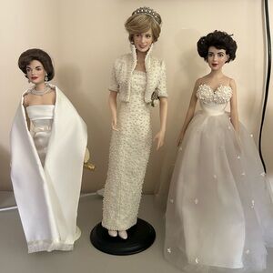 Collectible  Doll Set Princess Diana Jackie O and Elizabeth Taylor